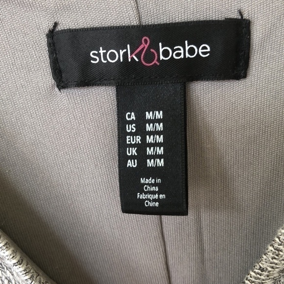 Stork & BABE | Metallic silver v-neck shirt sleeve maternity dress - Picture 2 of 7